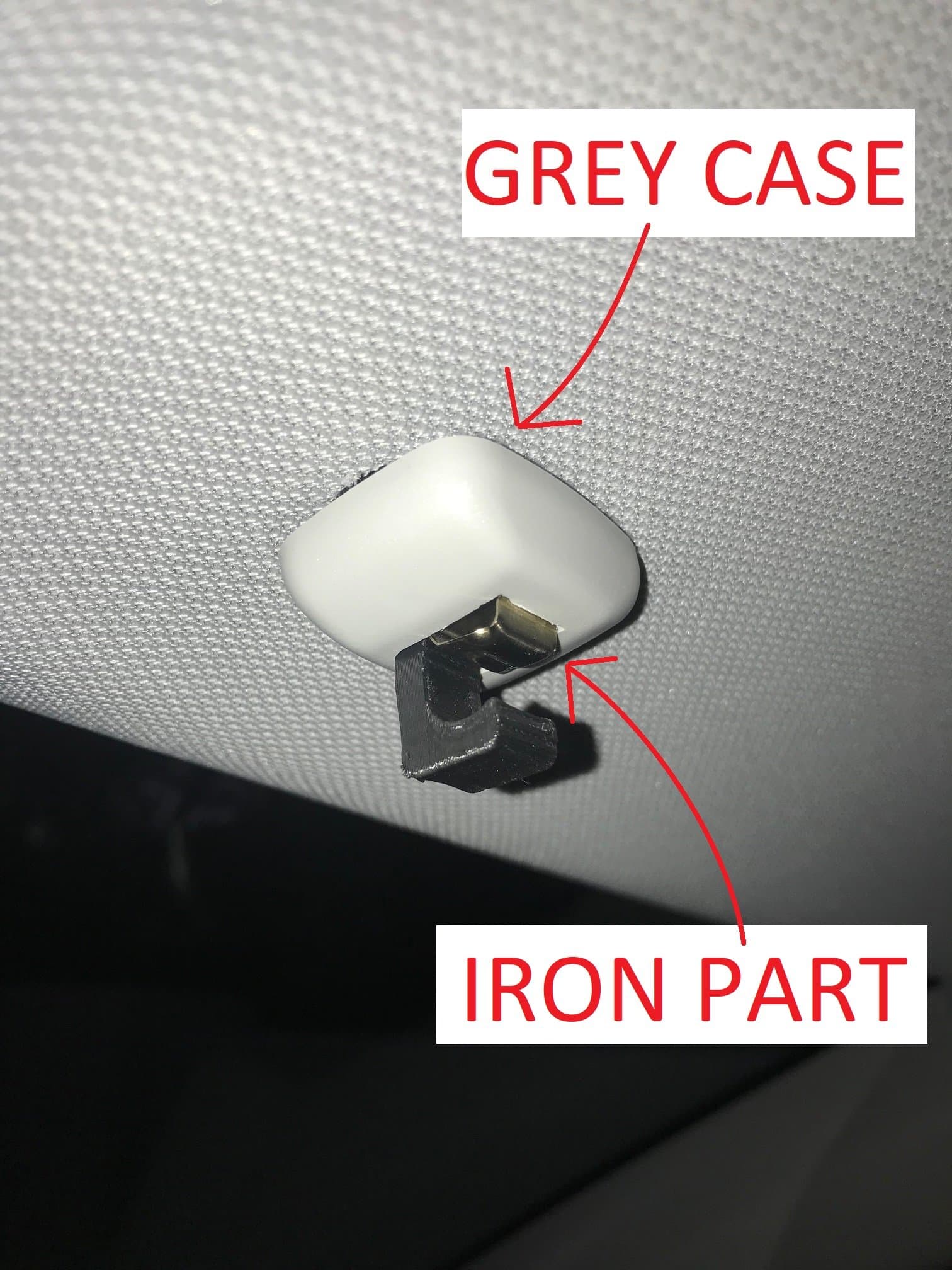 Sunvisor clip for Audi A1 S1, A3 S3, A4 S4, B6 B7 B8, A5 S5, Q3 Q5 - image 3 of 6