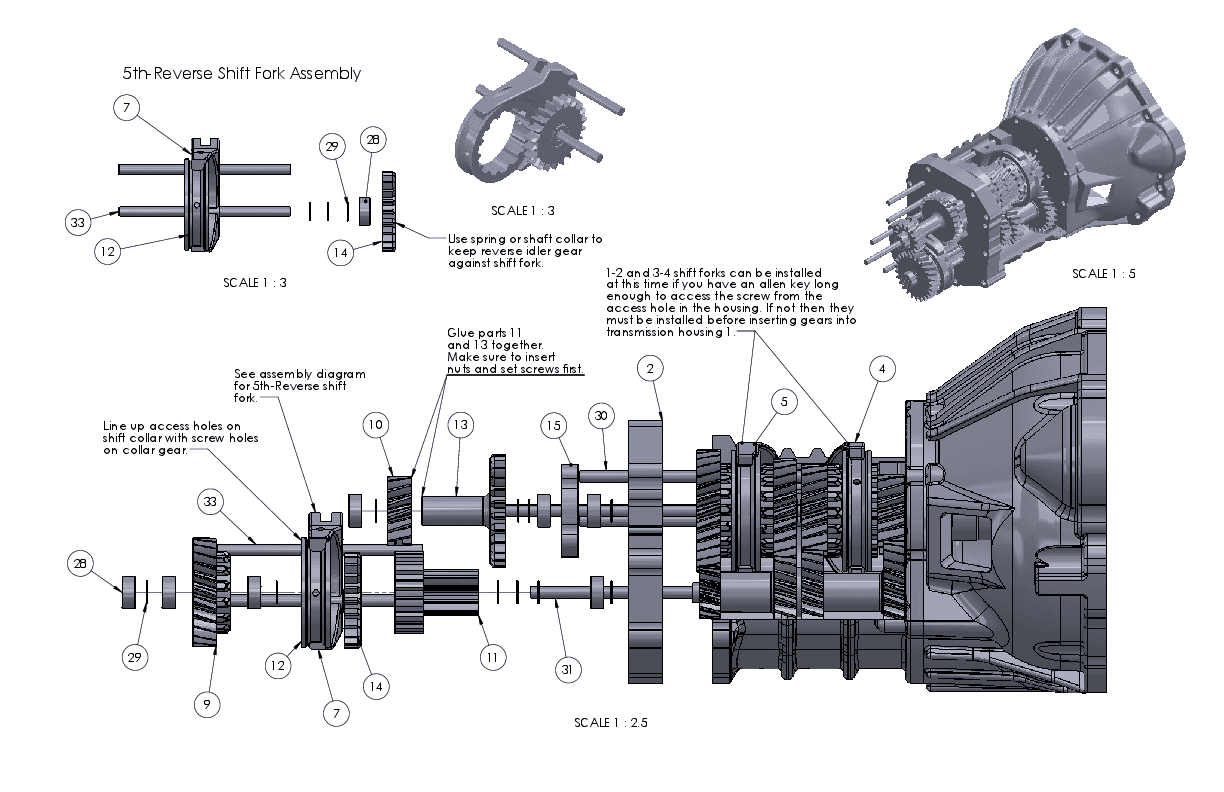 Working 5 speed transmission model for Toyota 22RE engine - image 3 of 3