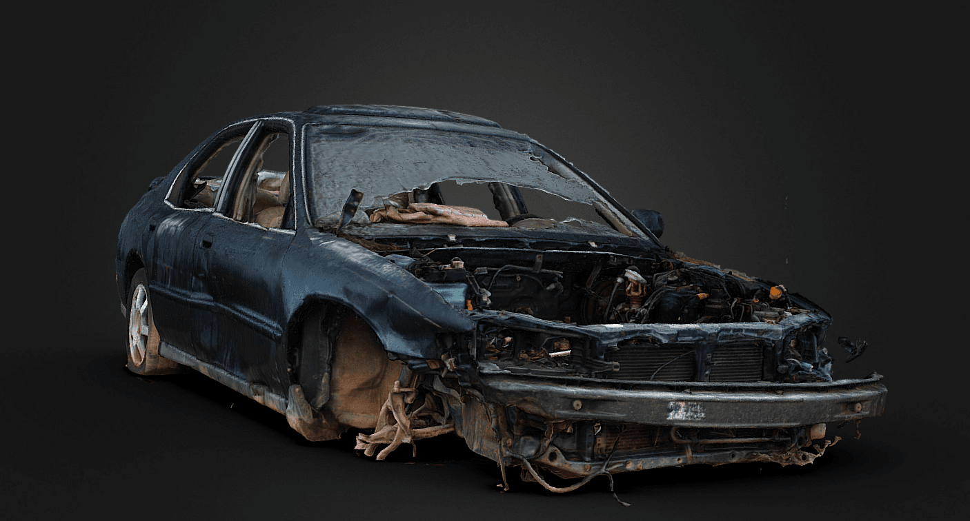 Photo of Destroyed Honda Accord Gaslands Tabletop Terrain + warden car