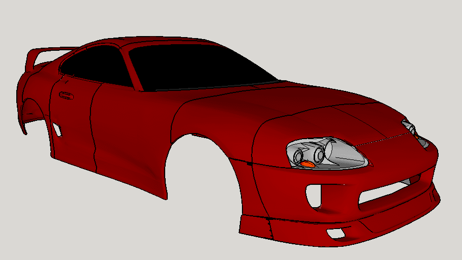 Photo of toyota supra mk4 1993 1/10 body shell 3d printable