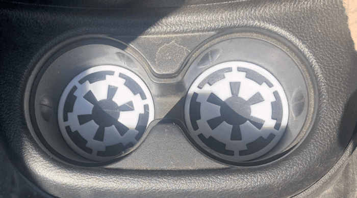 Jeep Wrangler JK Star Wars Imperial Cog Cup Holder Coasters - image 2 of 3