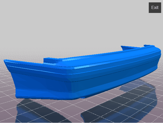 Ford mustang foxbody 1/16 rear bumper - image