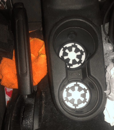 Jeep Wrangler JK Star Wars Imperial Cog Cup Holder Coasters - image 1 of 3