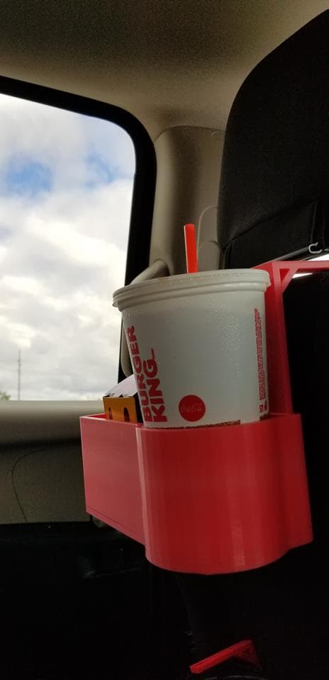 Car headrest cup holder/organizer - image 2 of 3