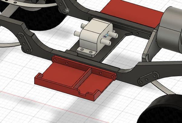 CJ 5 ESC, Receiver and Battery Holder/Mount Part for RC Jeep Chassis - image 3 of 3