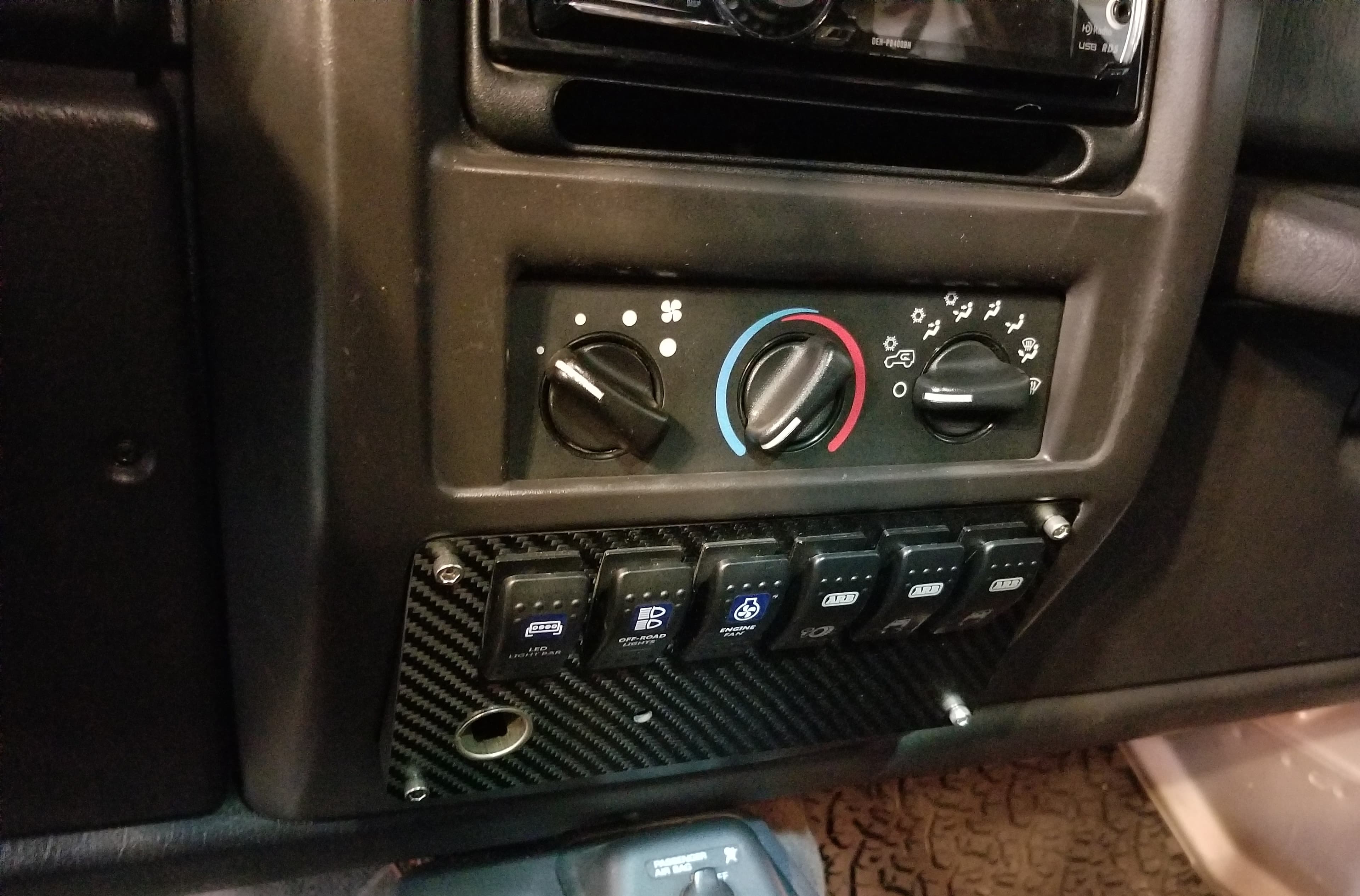Jeep Wrangler TJ Lower Switch Panel - image 3 of 3