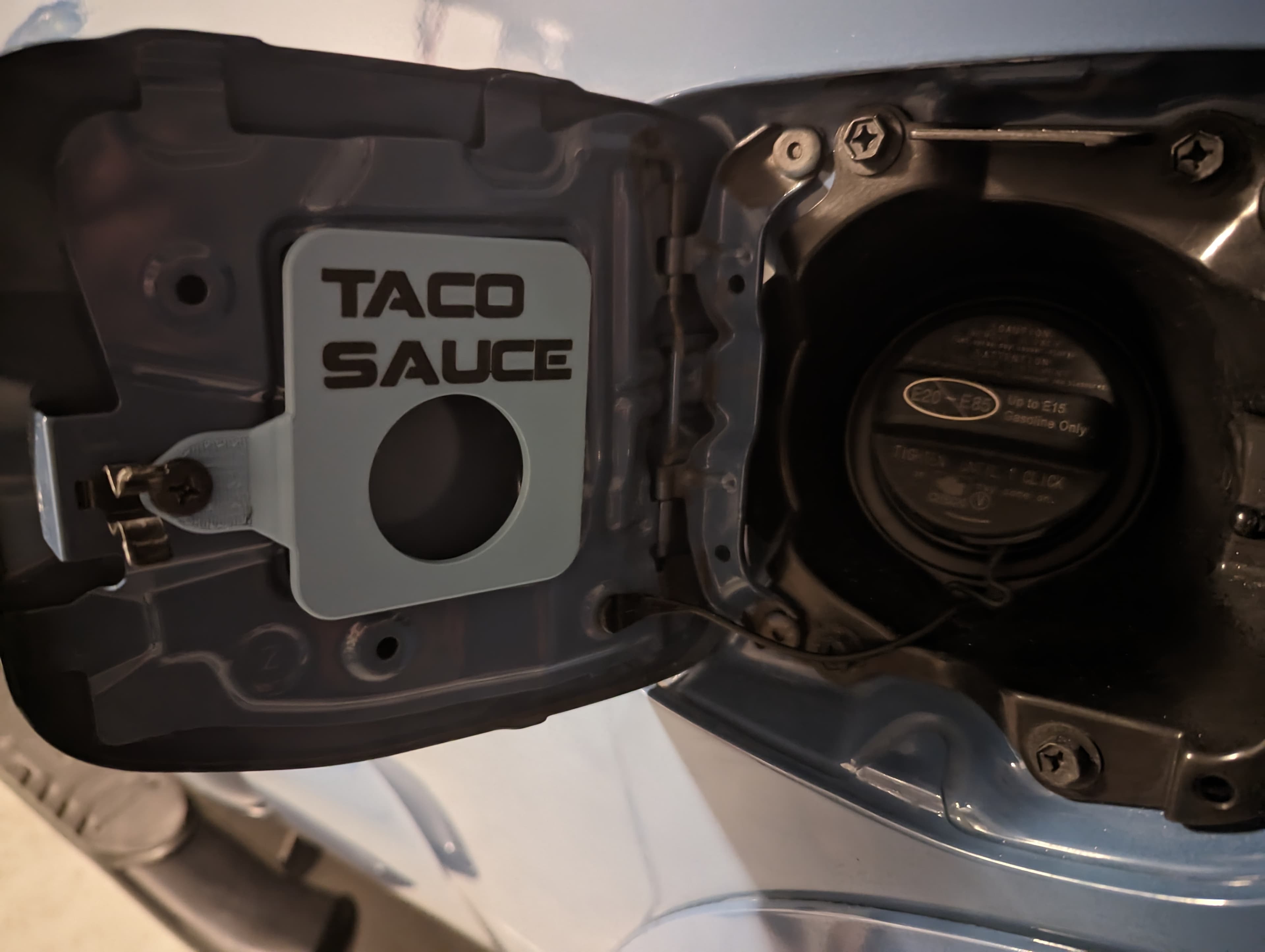 Toyota Tacoma "Taco Sauce" gas cap holder - image