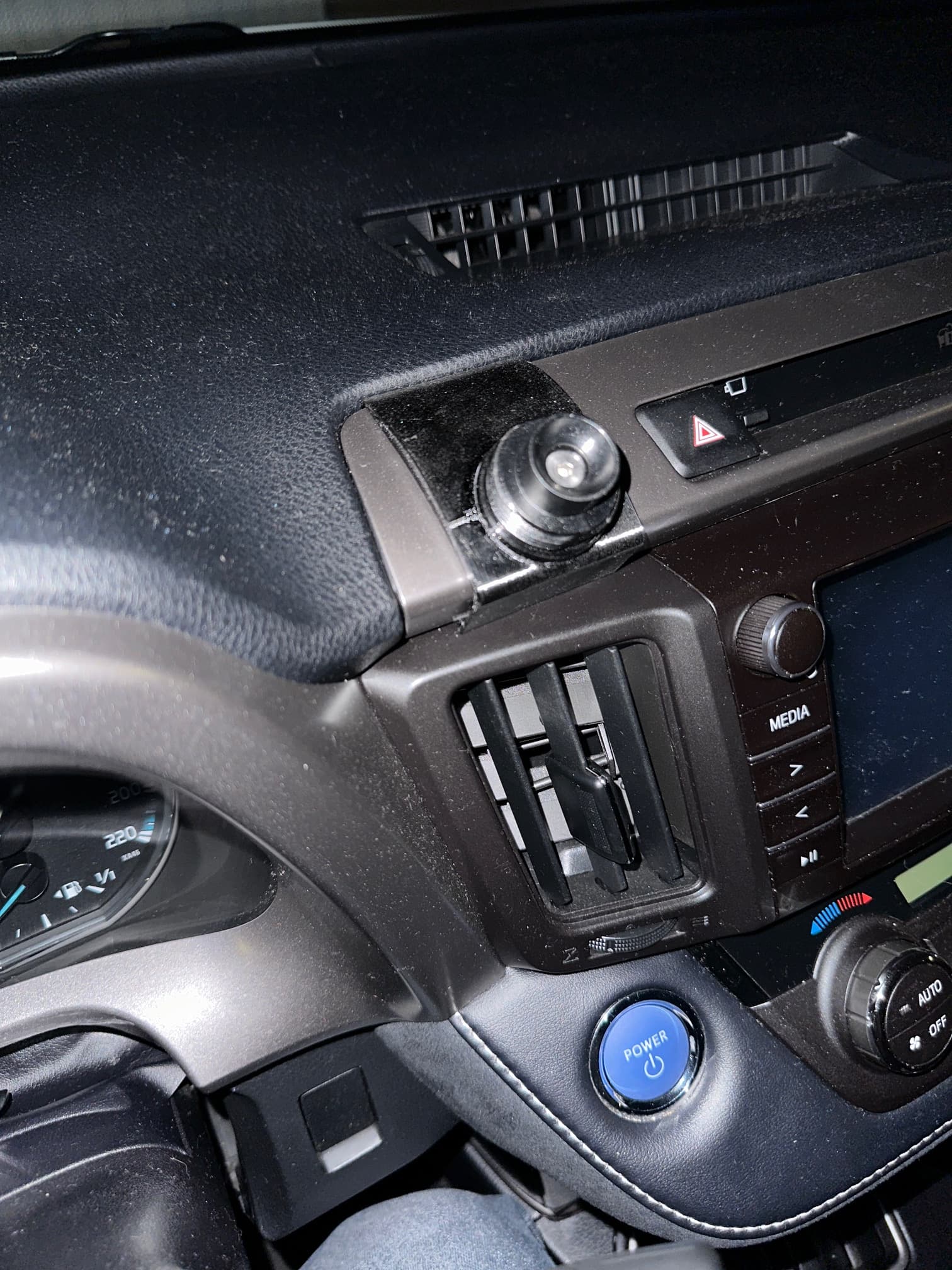 2014 Toyota Rav4 dashboard trim phone mount, Quadlock compatible - image