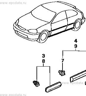 Honda Civic Sixth-Generation Front Fender Clips (1995–2000) preview