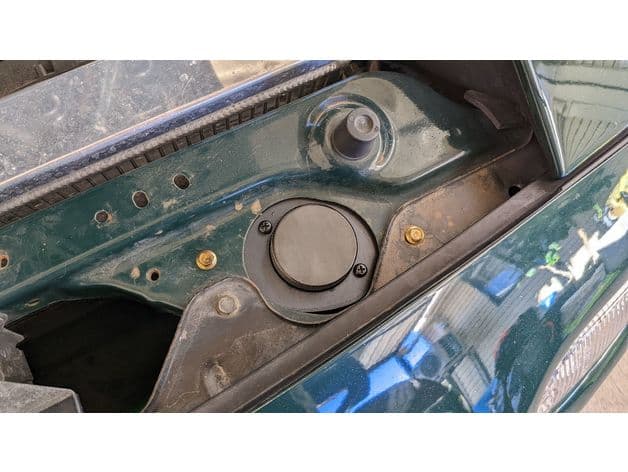 Miata coolant overflow tank relocation - image