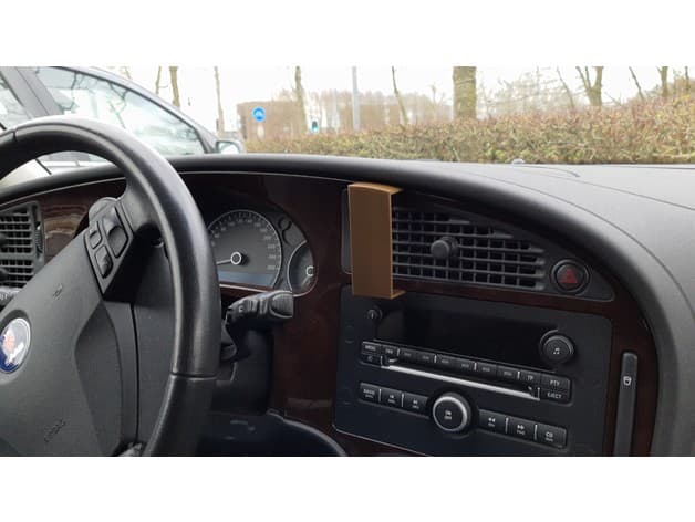 Photo of Saab 9-5 phone mount Dame Edna 2006-2010