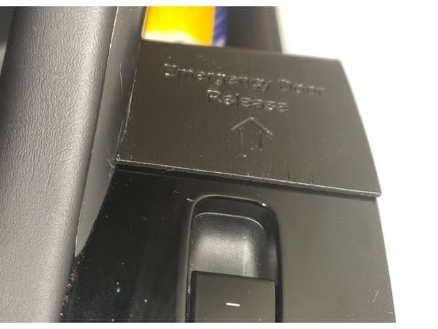 Tesla Model3 Emergency Door Release Cover - image 2 of 3