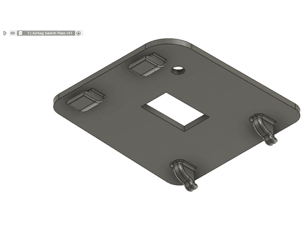 Jeep TJ Airbag Switch Replacement Plate - image 3 of 3