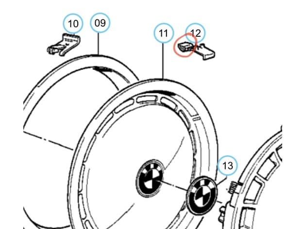 BMW E28 Metal Wheel Cover Spare Part - image 4 of 5
