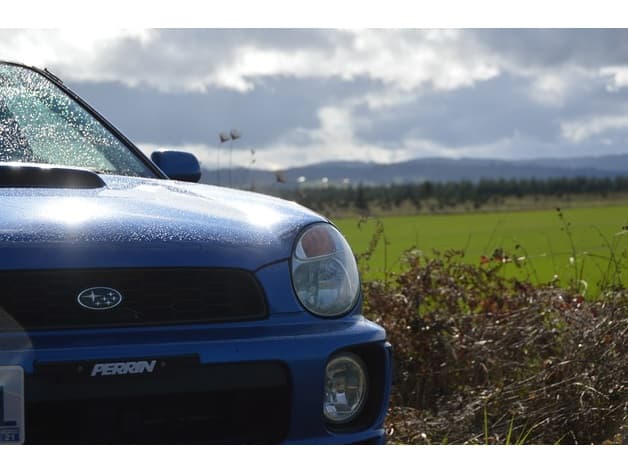 2002 - 2005 WRX license plate cover w/ perrin logo - image 2 of 2