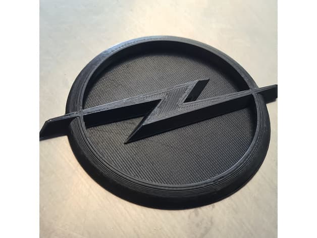 Photo of Opel badge for car.