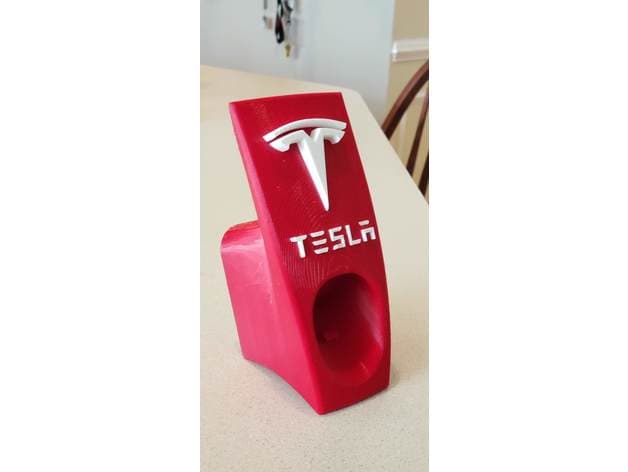 Tesla Mobile Charger & Cable Holder with Logo and Letters (US version) preview