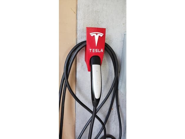 Tesla Mobile Charger & Cable Holder with Logo and Letters (US version) preview