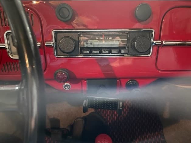 VW Beetle Radio Hole Fix Bracket - Back to Stock Size preview