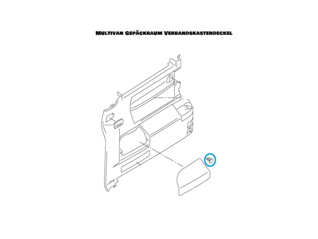 VW Multivan Verbandskastendeckel Clip preview