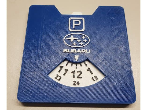 Parking disc with Subaru logo preview