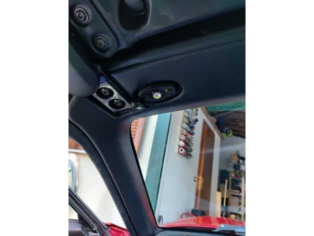 Mx5 NA miata sunvisor delete plate with led preview