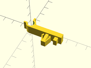 GMC Canyon Chevrolet Colorado hood prop stand retainer clip - OpenSCAD preview