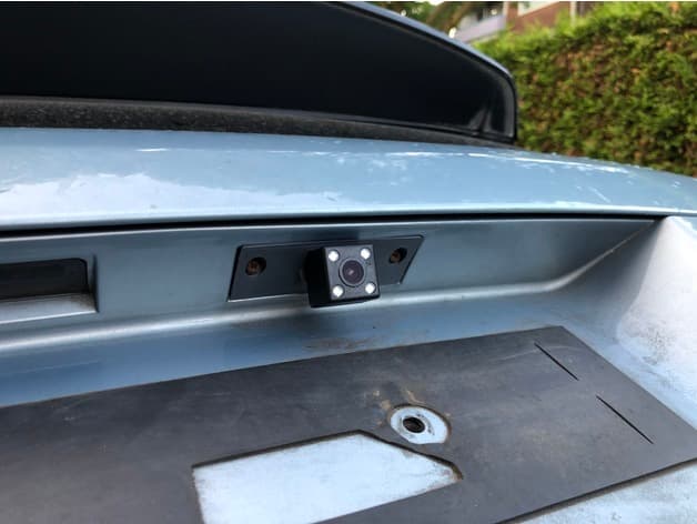 Audi A2 Camera holder in license plate holder light preview