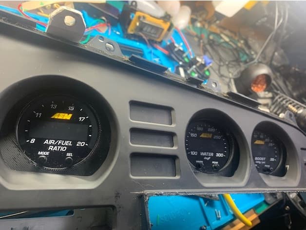 Toyota Supra Mk3 cluster's fuel gauge adapter for AEM x-series gauge preview