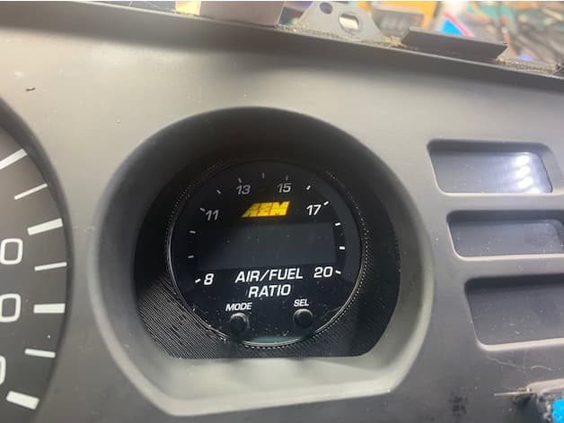 Toyota Supra Mk3 cluster's fuel gauge adapter for AEM x-series gauge preview
