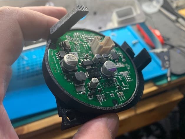 Supra Mk3 cluster's boost gauge adapter for AEM x-series gauge preview