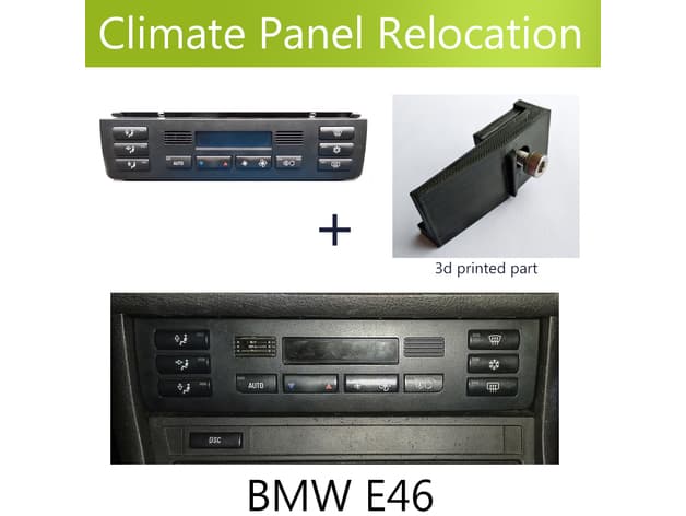 Double Din AC Relocation Bezel for BMW E46, cheap solution preview