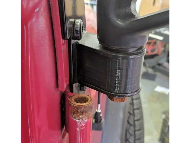 Photo of Jeep TJ mirror support spacer relocated relocation