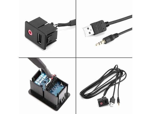 VW MK4 Glove Box USB AUX Panel Mount Faceplate preview