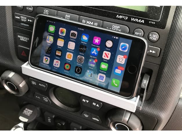 Honda Ridgeline cubby phone mount ledge for iPhone 8+ preview
