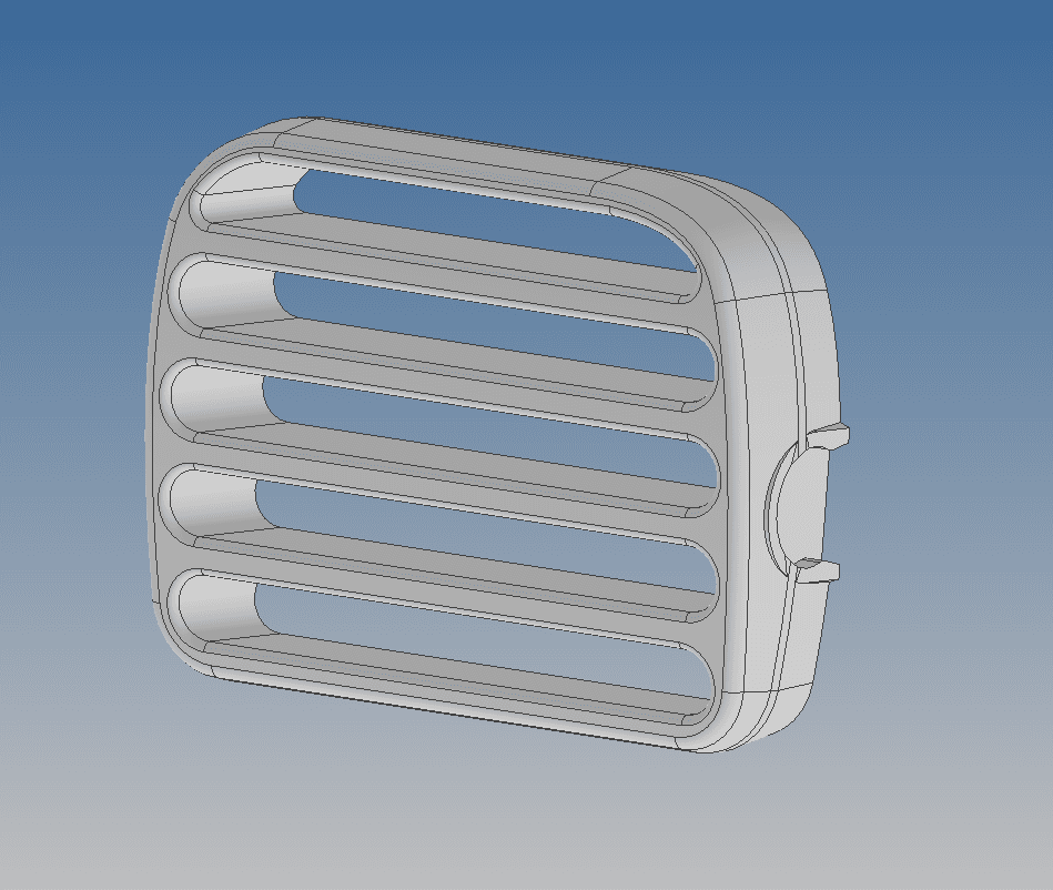 Simple Renault Clio II / Thalia I mid fan cover, ventillaton grille preview