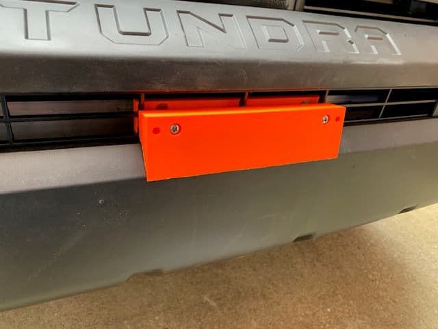 Photo of 2022+ Toyota Tundra no-drill front license plate bracket