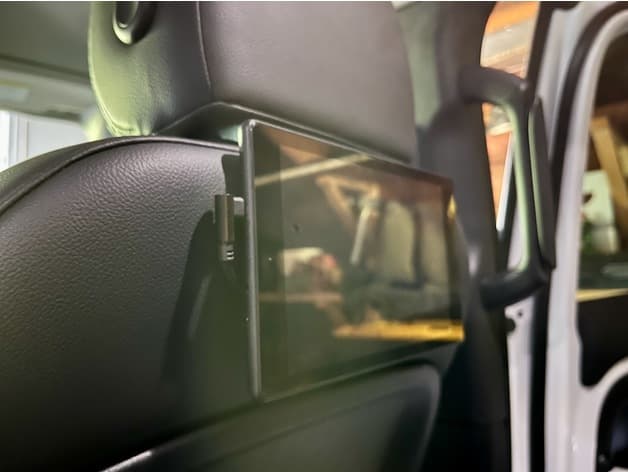 Land Rover Defender rear seat tablet semi- permanent holder using Click & Go system preview
