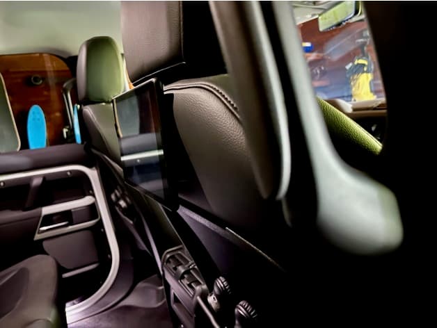 Land Rover Defender rear seat tablet semi- permanent holder using Click & Go system preview
