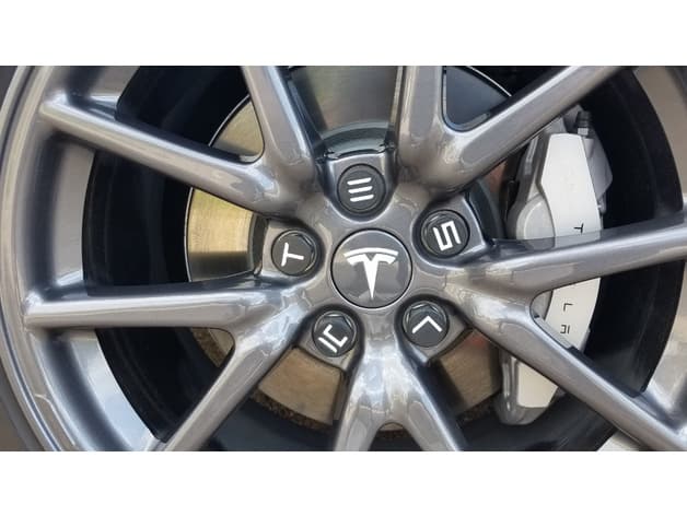 Tesla lug nut cap for aero wheels preview