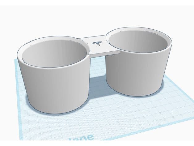 Tesla Model 3 Dual Cup holder insert preview