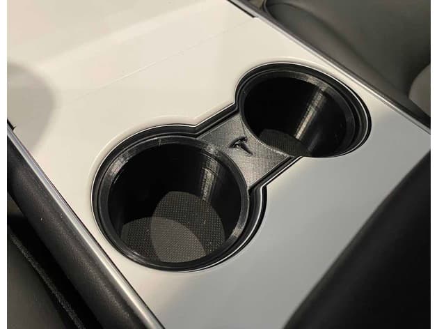 Tesla Model 3 Dual Cup holder insert preview