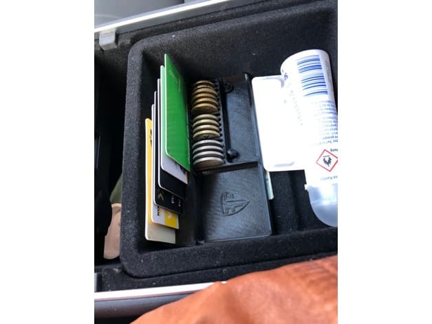 Tesla Model 3 armrest center console organizer euro coins preview