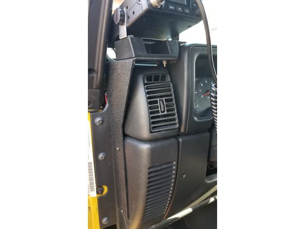 Jeep TJ CB mount preview