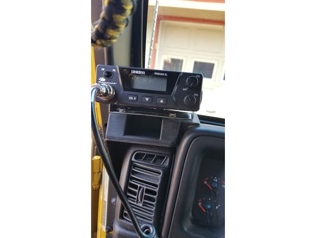 Jeep TJ CB mount preview