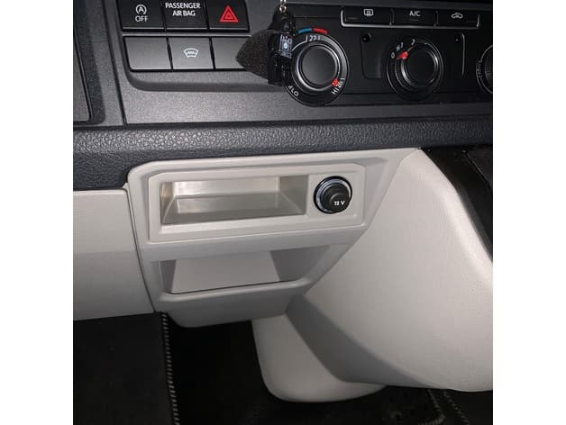 Photo of VW T6 Dash Centre Drink Holder Cubby Hole Insert