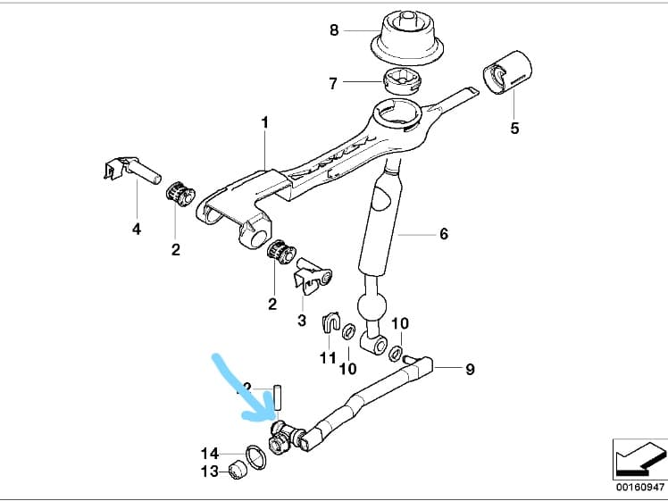 BMW 25117506858 E46 shifter hub mannual 6 speed transmission preview