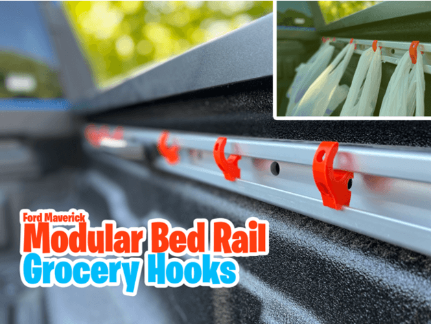 Ford Maverick Modular Bed Rail Grocery Hooks preview