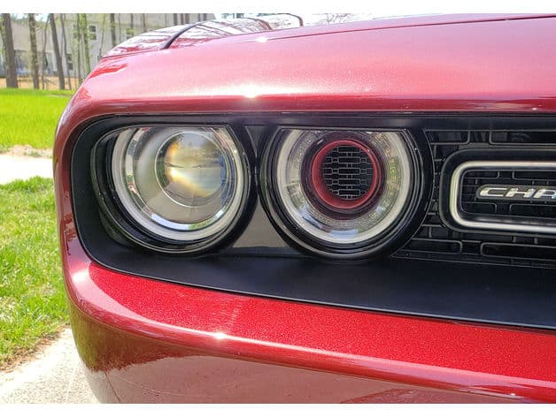 2015-2021 DODGE CHALLENGER COLD AIR HEADLIGHT INTAKE RING TUBE WITH GRILLS - image