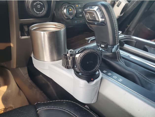 Cup Holder + Watch Charger Combo for F150 - image